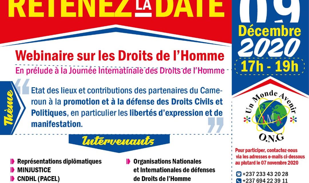 WEBINAIRE SUR LES DROITS DE L’HOMME EN PRELUDE A LA JOURNEE INTERNATIONALE DES DROITS DE L’HOMME