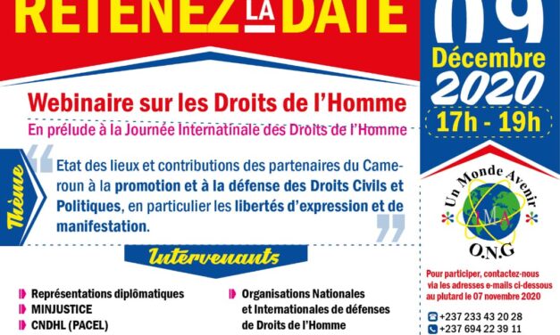 WEBINAIRE SUR LES DROITS DE L’HOMME EN PRELUDE A LA JOURNEE INTERNATIONALE DES DROITS DE L’HOMME