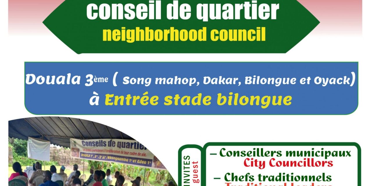 2ème  CONSEIL QUARTIER DOUALA 3ème